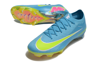 Unisex Nike Air Zoom Mercurial Vapor 16 Elite FG Firm Ground Low-Tops Football Boots - Blue/Yellow/White