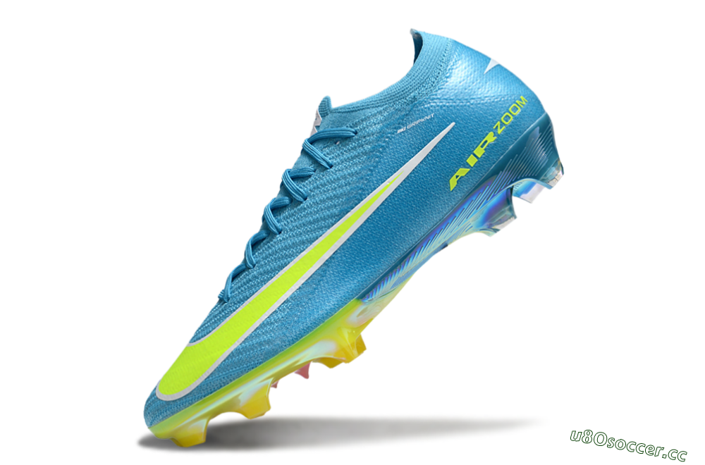 Unisex Nike Air Zoom Mercurial Vapor 16 Elite FG Firm Ground Low-Tops Football Boots - Blue/Yellow/White 5