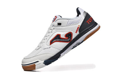 Men's Joma Top Flex IC Indoor & Futsal Low-Tops Football Shoes - White/Red/Black