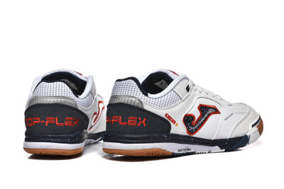 Men's Joma Top Flex IC Indoor & Futsal Low-Tops Football Shoes - White/Red/Black