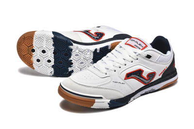 Men's Joma Top Flex IC Indoor & Futsal Low-Tops Football Shoes - White/Red/Black