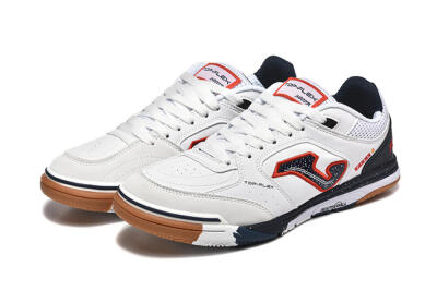 Men's Joma Top Flex IC Indoor & Futsal Low-Tops Football Shoes - White/Red/Black