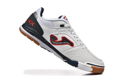 Men's Joma Top Flex IC Indoor & Futsal Low-Tops Football Shoes - White/Red/Black