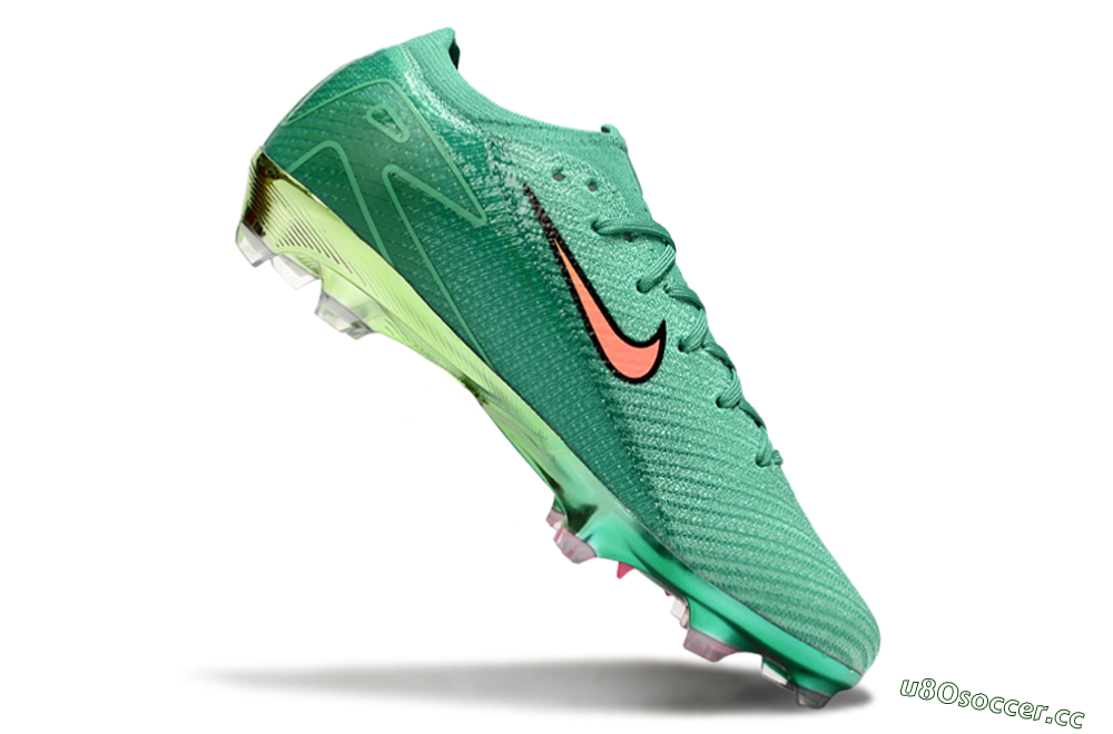 Unisex Nike Air Zoom Mercurial Vapor 15 Elite FG Firm Ground Low-Tops Football Boots - Green/Black/Red 4
