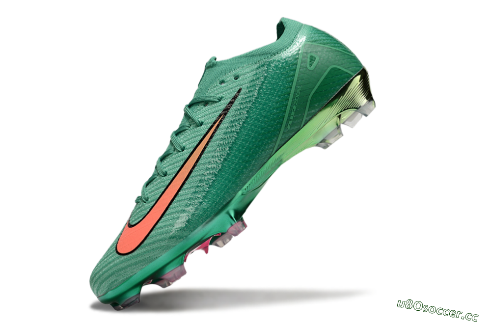 Unisex Nike Air Zoom Mercurial Vapor 15 Elite FG Firm Ground Low-Tops Football Boots - Green/Black/Red 5