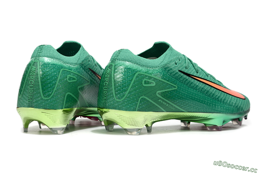 Unisex Nike Air Zoom Mercurial Vapor 15 Elite FG Firm Ground Low-Tops Football Boots - Green/Black/Red 6