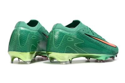 Unisex Nike Air Zoom Mercurial Vapor 15 Elite FG Firm Ground Low-Tops Football Boots - Green/Black/Red