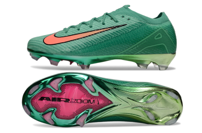 Unisex Nike Air Zoom Mercurial Vapor 15 Elite FG Firm Ground Low-Tops Football Boots - Green/Black/Red