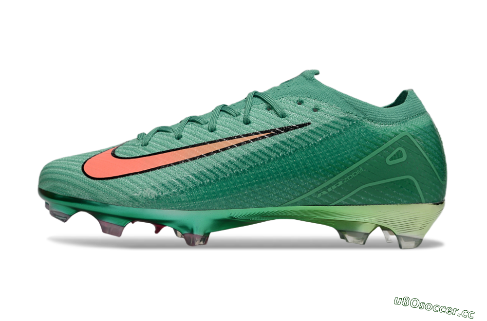 Unisex Nike Air Zoom Mercurial Vapor 15 Elite FG Firm Ground Low-Tops Football Boots - Green/Black/Red 0