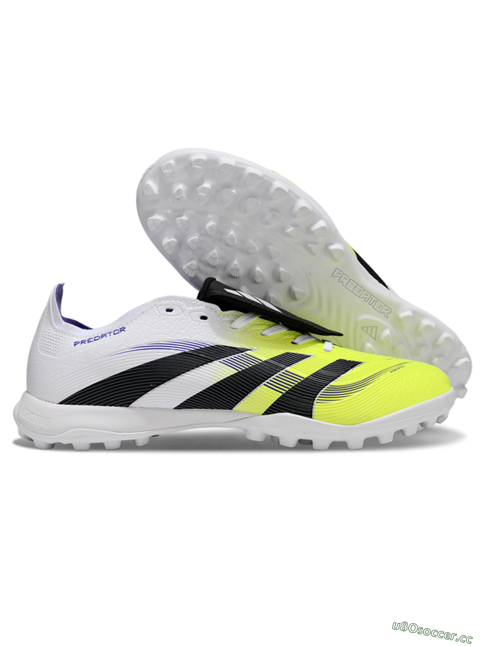 Unisex Adidas Predator 25 Elite Foldover Tongue TF Artificial Turf Low-Tops Football Shoes - Yellow/Black/White 2