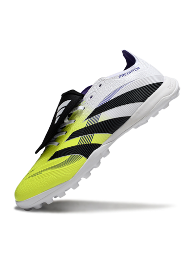 Unisex Adidas Predator 25 Elite Foldover Tongue TF Artificial Turf Low-Tops Football Shoes - Yellow/Black/White