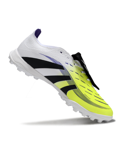 Unisex Adidas Predator 25 Elite Foldover Tongue TF Artificial Turf Low-Tops Football Shoes - Yellow/Black/White