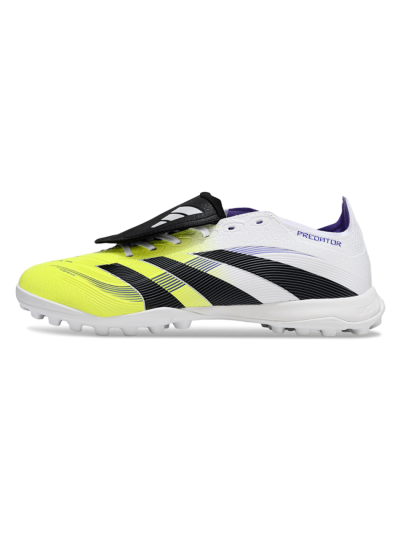 Unisex Adidas Predator 25 Elite Foldover Tongue TF Artificial Turf Low-Tops Football Shoes - Yellow/Black/White
