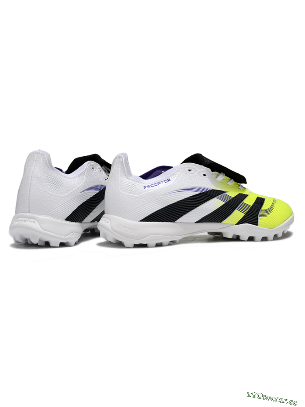 Unisex Adidas Predator 25 Elite Foldover Tongue TF Artificial Turf Low-Tops Football Shoes - Yellow/Black/White 6