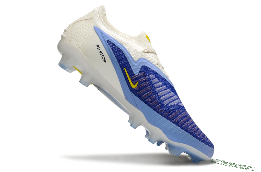 Unisex Nike Phantom 6 Elite Low FG Firm Ground Low-Tops Football Boots - Blue/White/Black 5