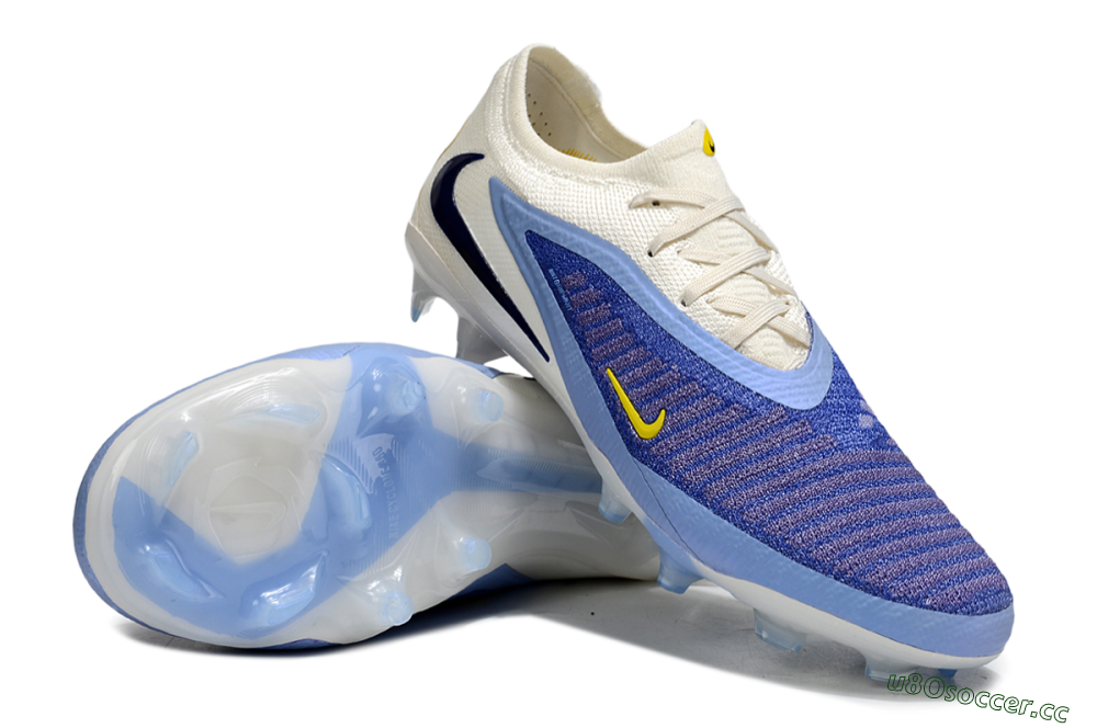 Unisex Nike Phantom 6 Elite Low FG Firm Ground Low-Tops Football Boots - Blue/White/Black 4