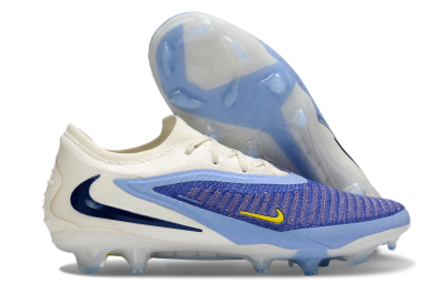 Unisex Nike Phantom 6 Elite Low FG Firm Ground Low-Tops Football Boots - Blue/White/Black