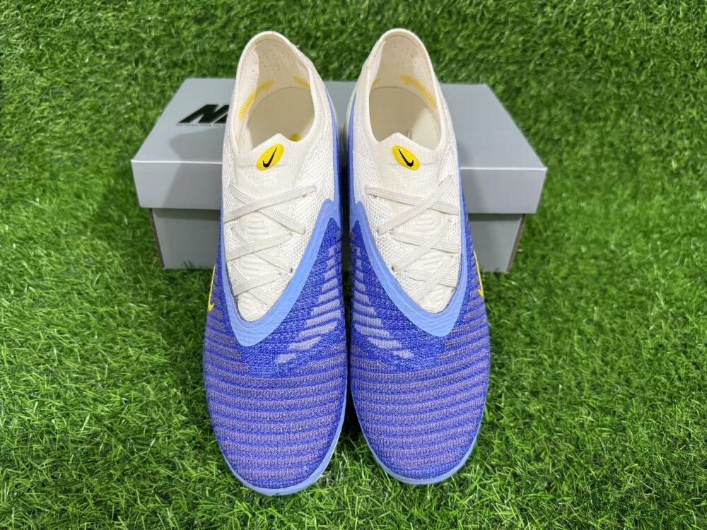 Unisex Nike Phantom 6 Elite Low FG Firm Ground Low-Tops Football Boots - Blue/White/Black