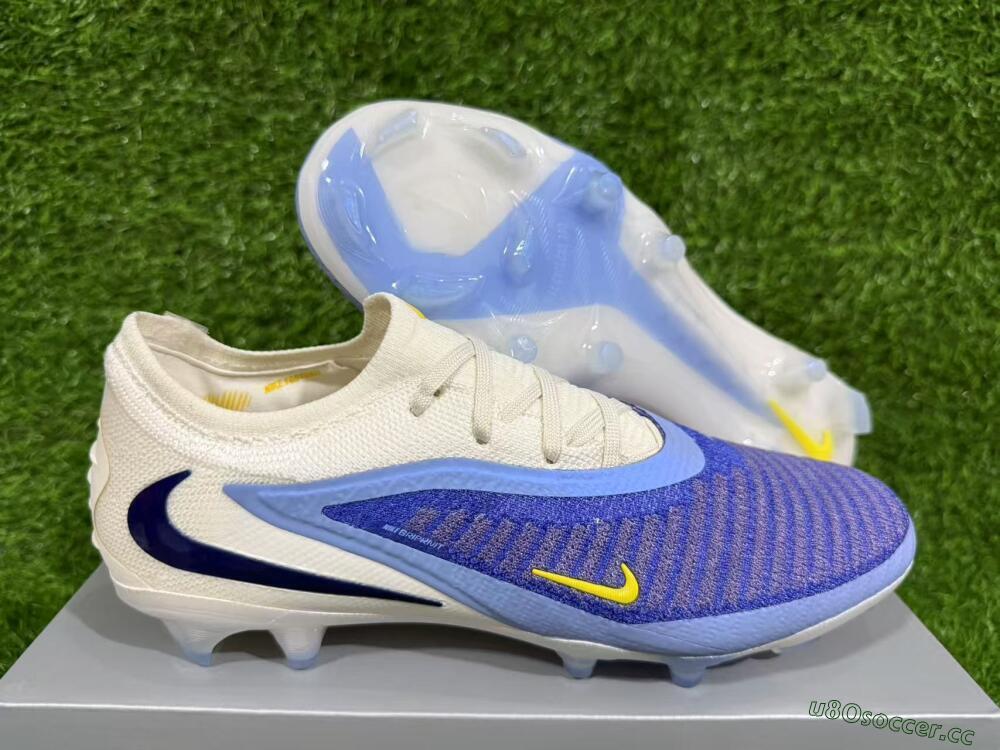 Unisex Nike Phantom 6 Elite Low FG Firm Ground Low-Tops Football Boots - Blue/White/Black