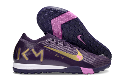 Unisex KM x Nike Air Zoom Mercurial Vapor 16 Elite TF Artificial Turf Low-Tops Football Shoes - Purple/Gold/Pink
