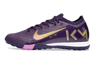 Unisex KM x Nike Air Zoom Mercurial Vapor 16 Elite TF Artificial Turf Low-Tops Football Shoes - Purple/Gold/Pink