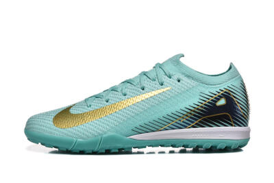 Men's Nike Air Zoom Mercurial Vapor 16 Elite TF Artificial Turf Low-Tops Football Shoes - Jade/Gold/Black