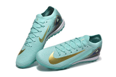 Men's Nike Air Zoom Mercurial Vapor 16 Elite TF Artificial Turf Low-Tops Football Shoes - Jade/Gold/Black