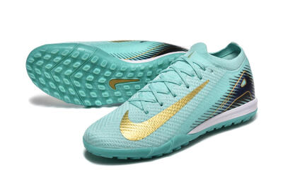 Men's Nike Air Zoom Mercurial Vapor 16 Elite TF Artificial Turf Low-Tops Football Shoes - Jade/Gold/Black