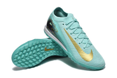Men's Nike Air Zoom Mercurial Vapor 16 Elite TF Artificial Turf Low-Tops Football Shoes - Jade/Gold/Black