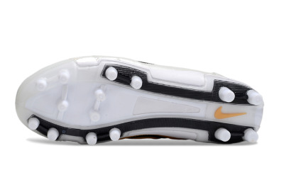 Unisex Nike Air Zoom Total 90 III FG Firm Ground Low-Tops Football Boots - White/Black/Gold