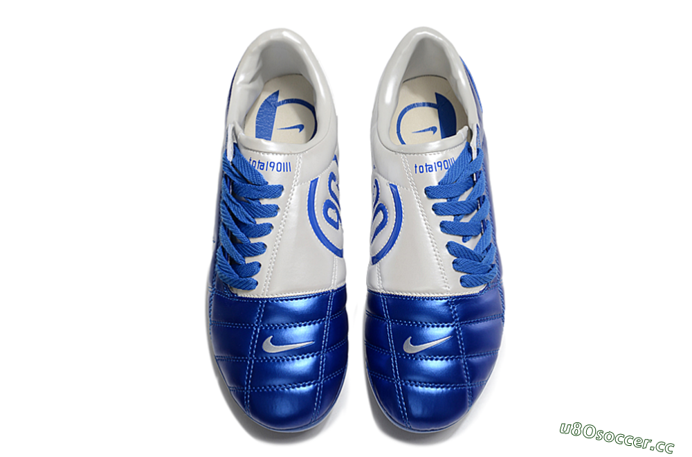 Unisex Nike Air Zoom Total 90 III FG Firm Ground Low-Tops Football Boots - Blue/Silver/White 4