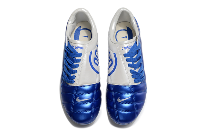 Unisex Nike Air Zoom Total 90 III FG Firm Ground Low-Tops Football Boots - Blue/Silver/White