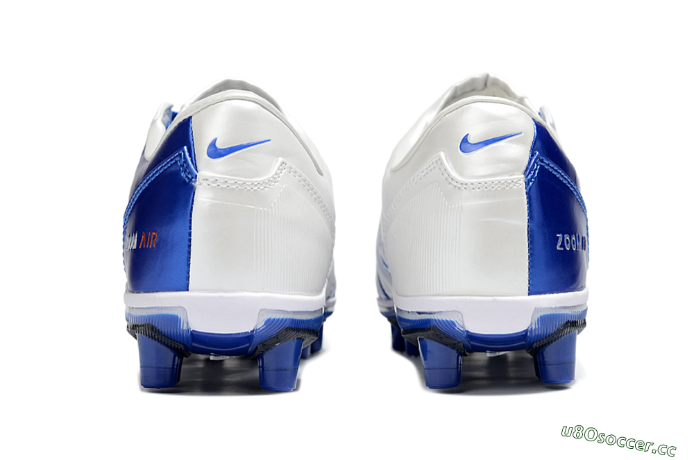 Unisex Nike Air Zoom Total 90 III FG Firm Ground Low-Tops Football Boots - Blue/Silver/White 5