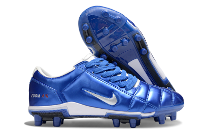 Unisex Nike Air Zoom Total 90 III FG Firm Ground Low-Tops Football Boots - Blue/Silver/White