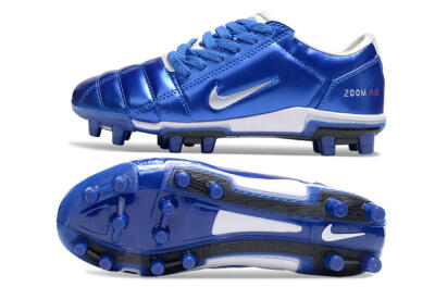 Unisex Nike Air Zoom Total 90 III FG Firm Ground Low-Tops Football Boots - Blue/Silver/White