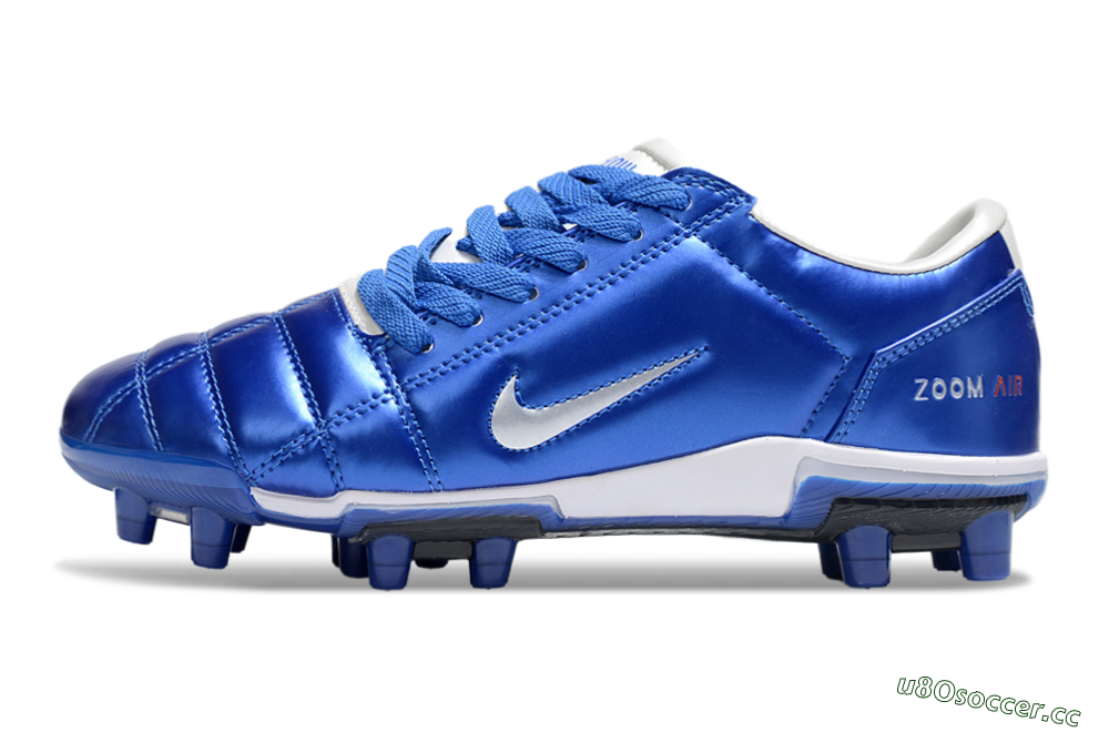 Unisex Nike Air Zoom Total 90 III FG Firm Ground Low-Tops Football Boots - Blue/Silver/White 0