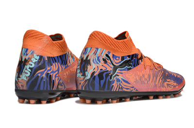 Men's Puma Future 8 Ultimate MG Multi Ground Low-Tops Football Boots - Orange/Pink/Blue