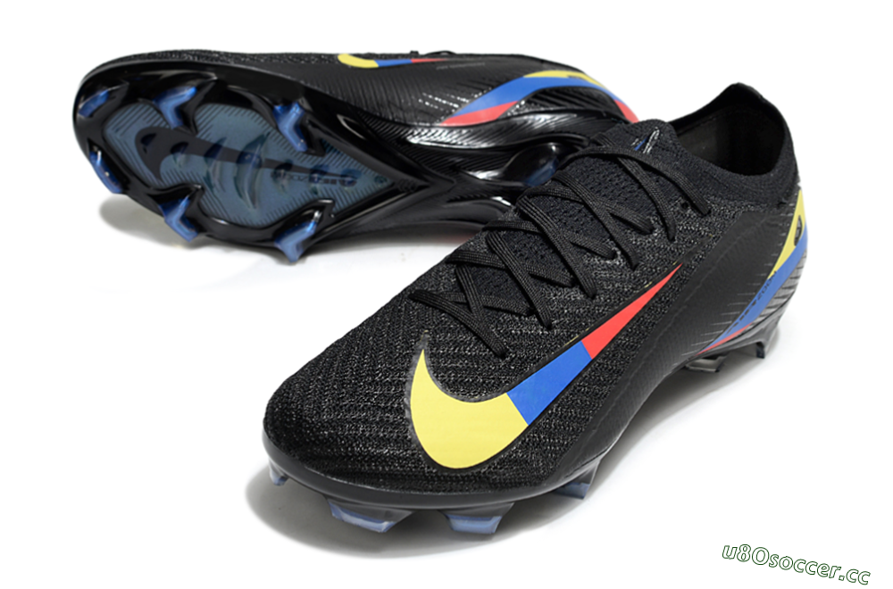 Unisex Nike Air Zoom Mercurial Vapor 16 Elite FG Firm Ground Low-Tops Football Boots - Black/Yellow/Blue/Red 3