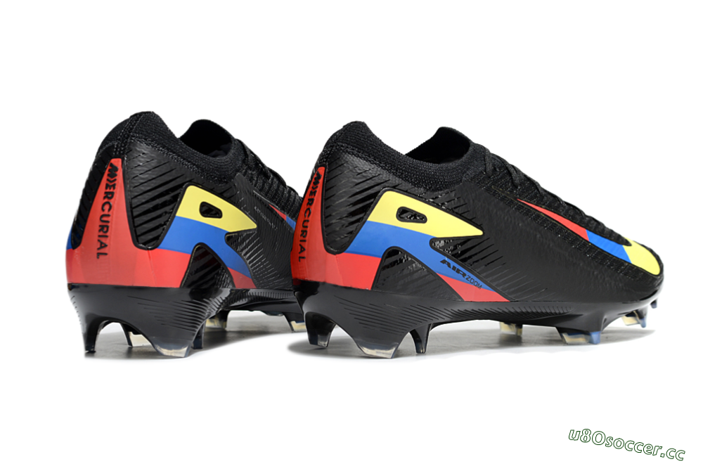 Unisex Nike Air Zoom Mercurial Vapor 16 Elite FG Firm Ground Low-Tops Football Boots - Black/Yellow/Blue/Red 6