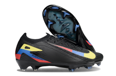Unisex Nike Air Zoom Mercurial Vapor 16 Elite FG Firm Ground Low-Tops Football Boots - Black/Yellow/Blue/Red