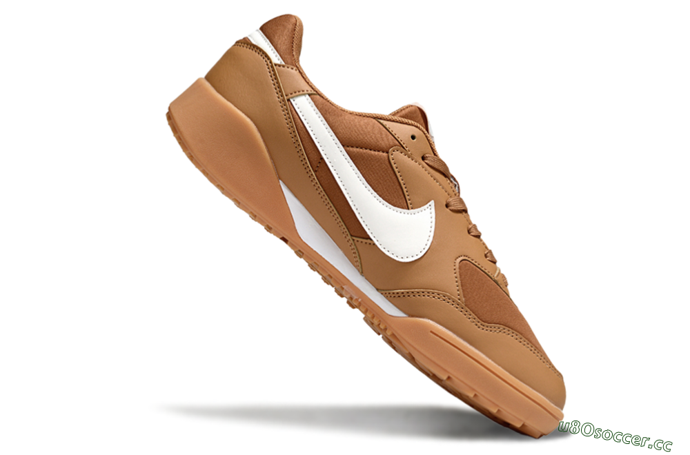 Unisex Nike Terra Manta TF Artificial Turf Low-Tops Football Shoes - Brown/White 4