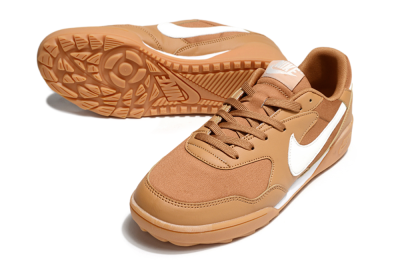 Unisex Nike Terra Manta TF Artificial Turf Low-Tops Football Shoes - Brown/White