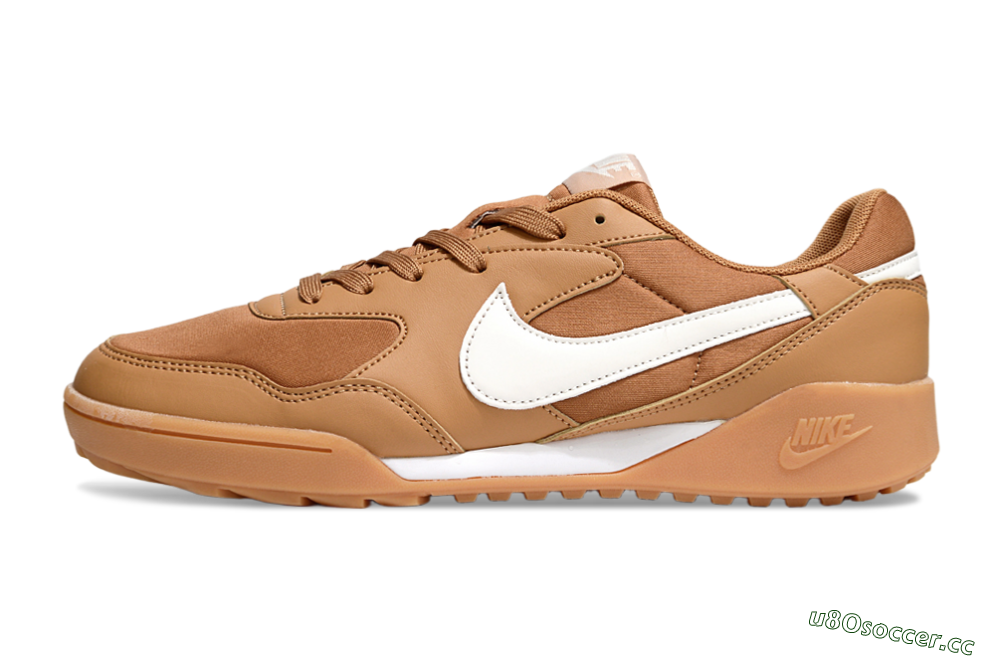 Unisex Nike Terra Manta TF Artificial Turf Low-Tops Football Shoes - Brown/White 0