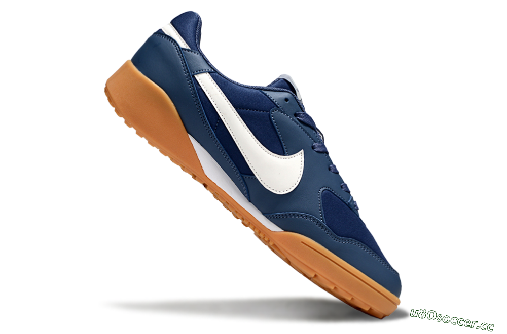 Unisex Nike Terra Manta TF Artificial Turf Low-Tops Football Shoes - Blue/White 4
