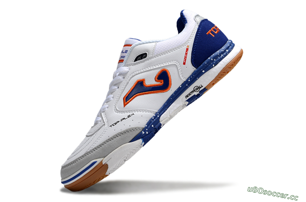 Men's Joma Top Flex IC Indoor & Futsal Low-Tops Football Shoes - White/Blue/Red 5