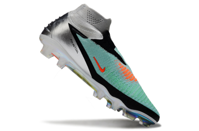 Unisex Nike Phantom 6 Elite High FG Firm Ground High-Tops Football Boots - Jade/Black/Silver/Gold