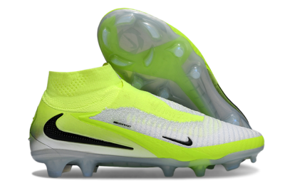 Unisex Nike Phantom 6 Elite High FG Firm Ground High-Tops Football Boots - Yellow/Black/Silver