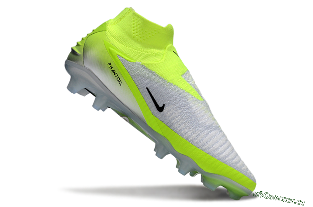 Unisex Nike Phantom 6 Elite High FG Firm Ground High-Tops Football Boots - Yellow/Black/Silver 4