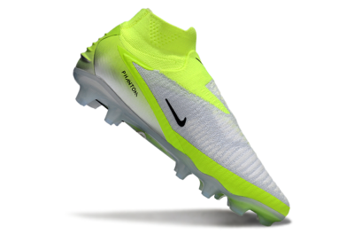 Unisex Nike Phantom 6 Elite High FG Firm Ground High-Tops Football Boots - Yellow/Black/Silver