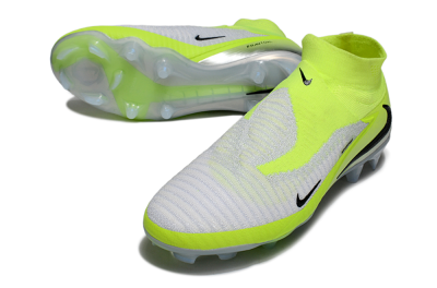 Unisex Nike Phantom 6 Elite High FG Firm Ground High-Tops Football Boots - Yellow/Black/Silver